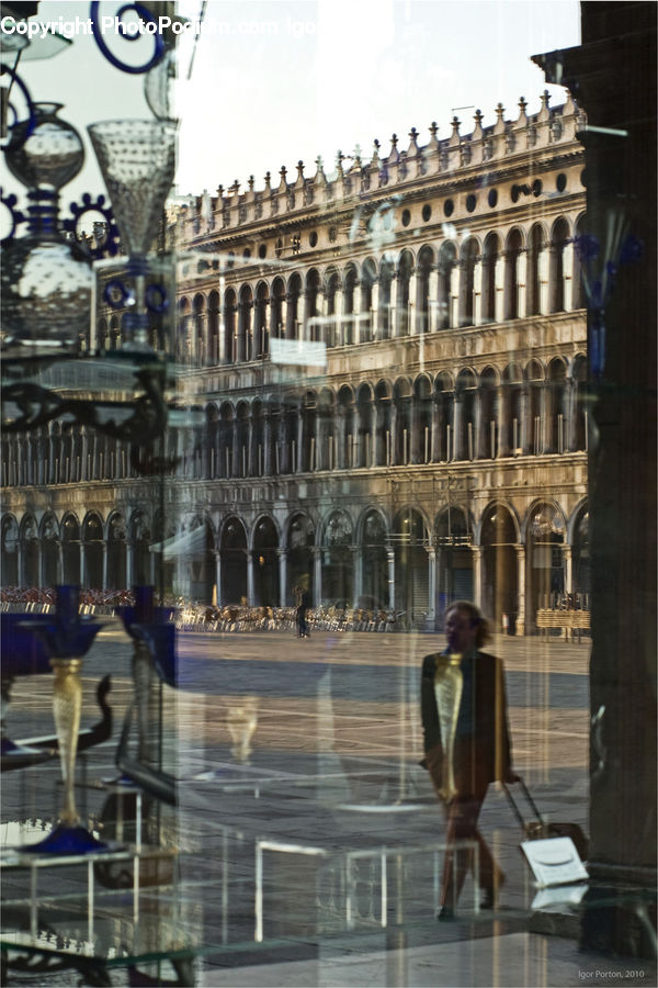 People, Person, Human, Glass, Architecture, Downtown, Plaza