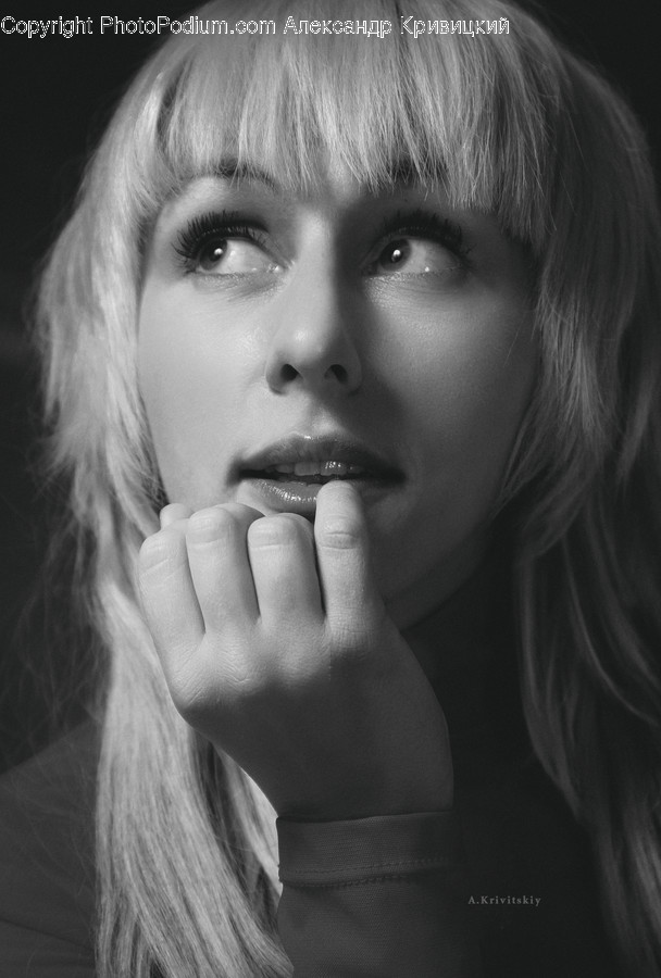 Finger, Person, Human, Face, Portrait