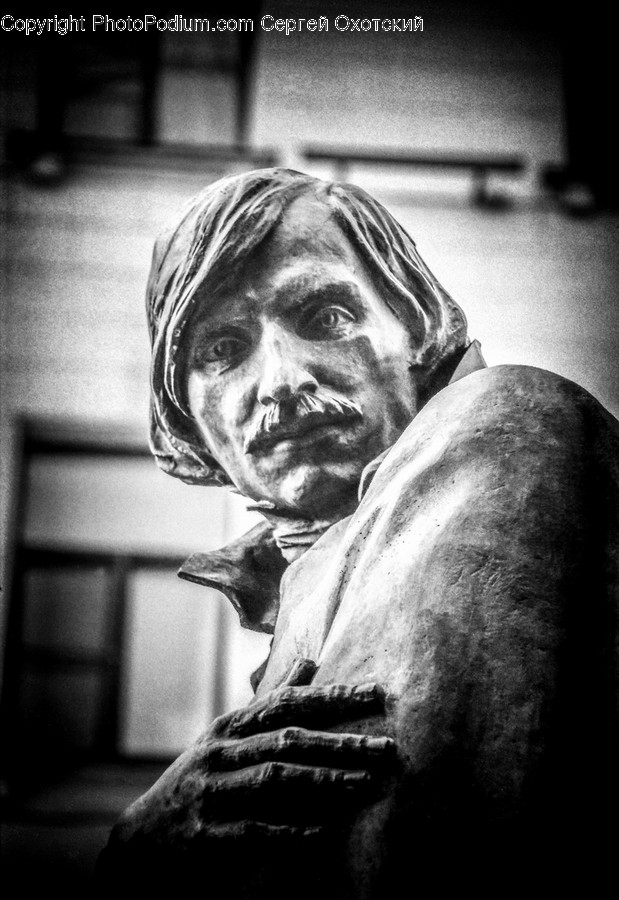 Head, Statue, Sculpture, Art, Person