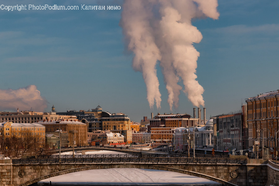 Building, Factory, Person, Human, Power Plant