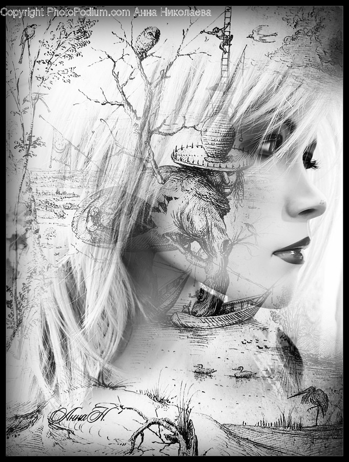Skin, Person, Human, Drawing, Art