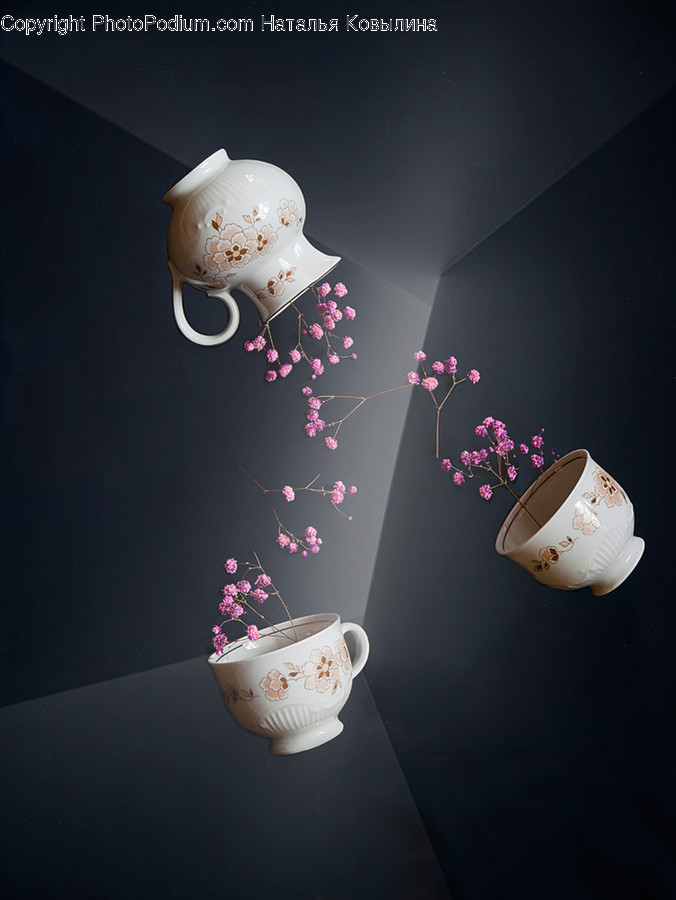 Coffee Cup, Cup, Saucer, Pottery, Porcelain
