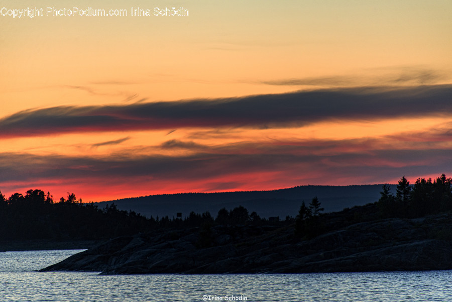 Nature, Outdoors, Sunset, Dusk, Red Sky