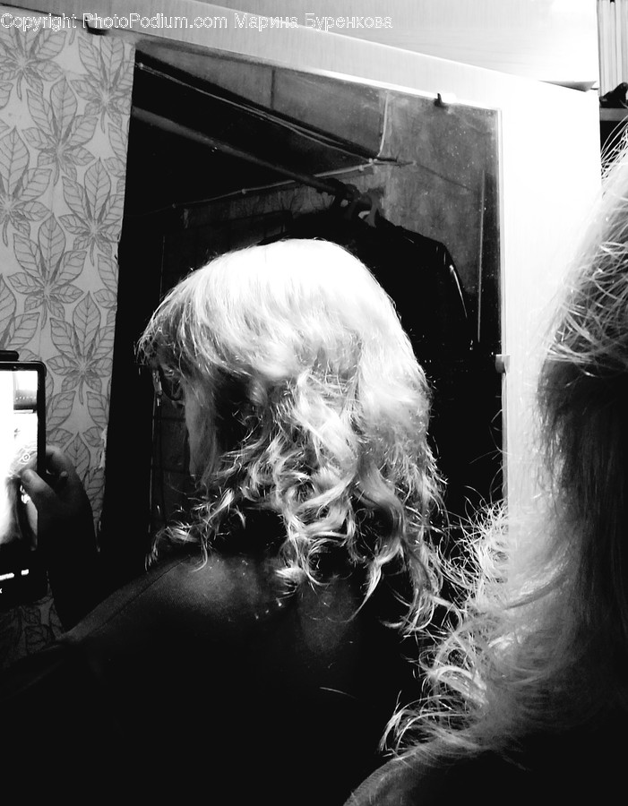 Hair, Person, Human, Wig, LCD Screen