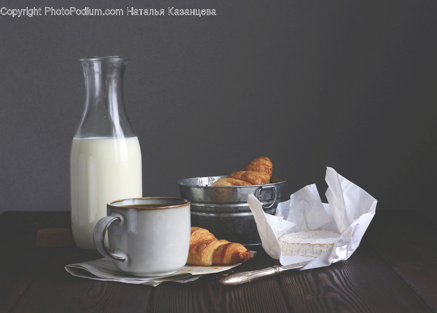 Beverage, Drink, Milk, Bread, Food