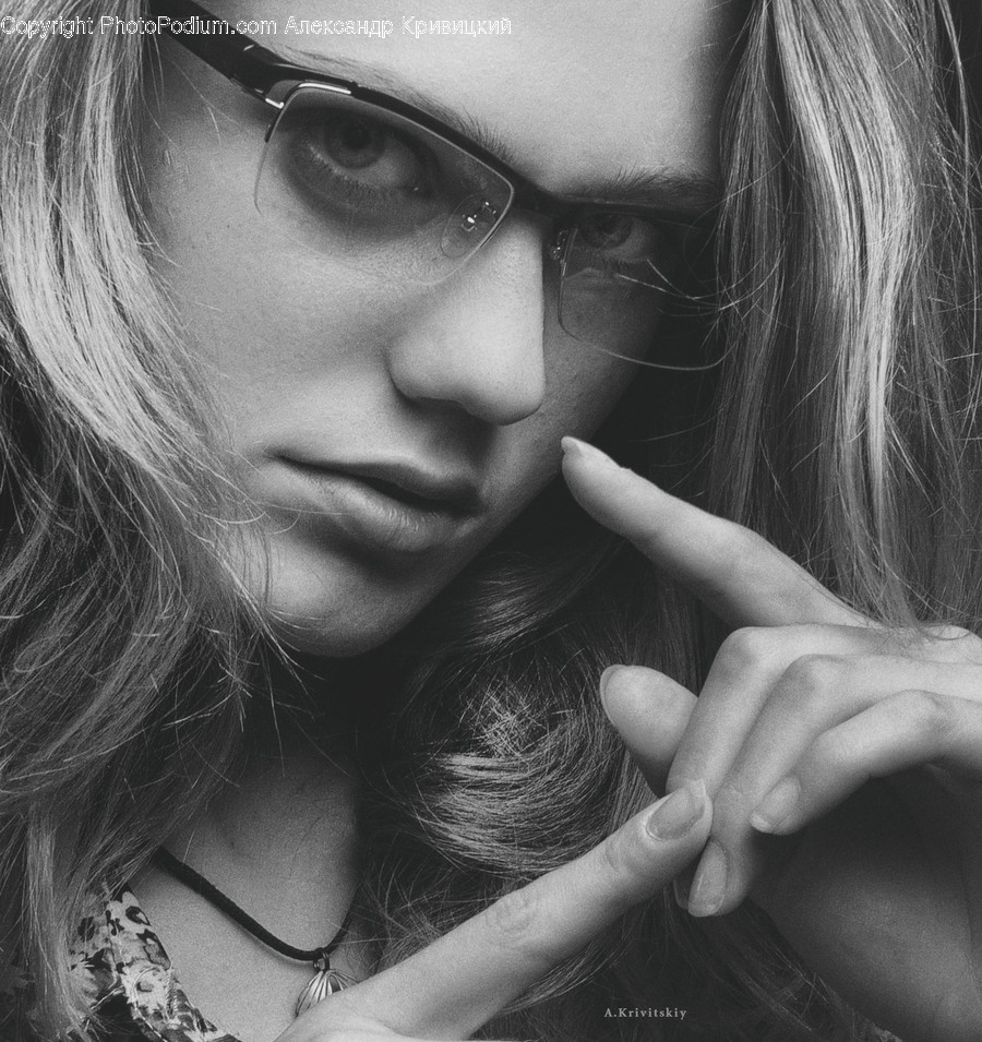 Person, Human, Face, Finger, Sunglasses