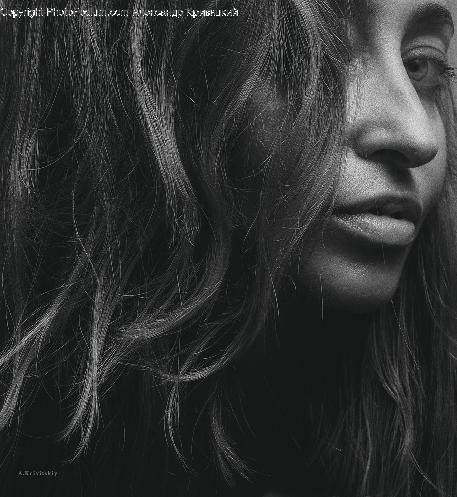 Face, Person, Human, Hair, Painting