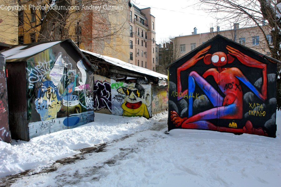 Art, Graffiti, Mural, Painting, Person