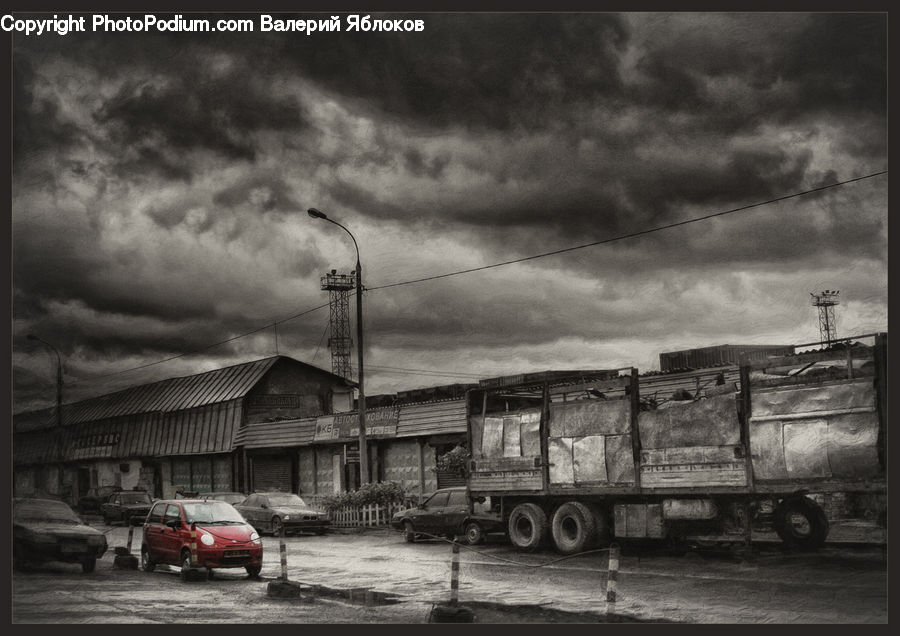 Outdoors, Storm, Weather, Transportation, Engine, Machine, Motor