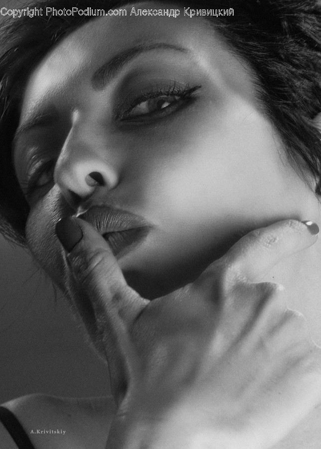 Face, Person, Human, Finger, Portrait