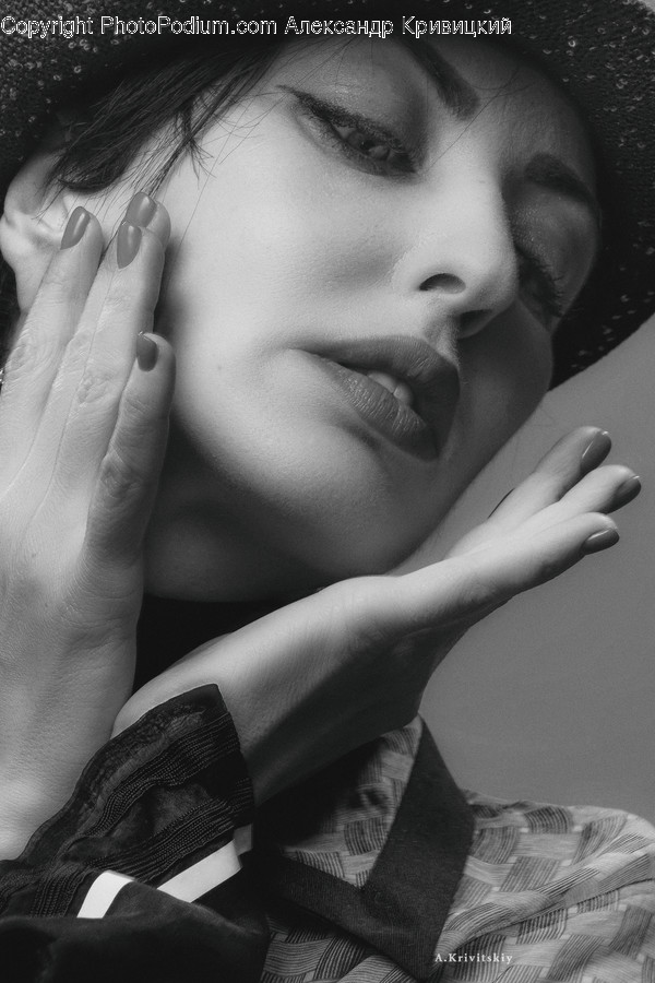 Face, Person, Human, Finger