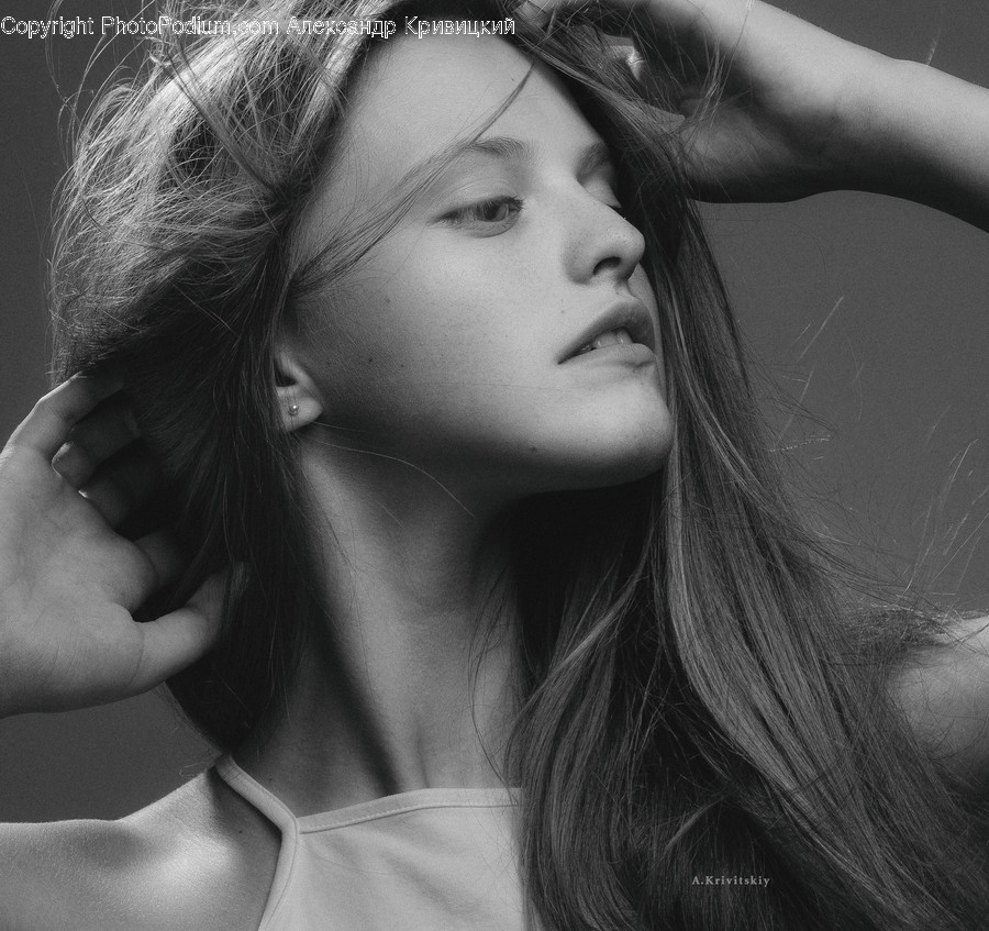 Face, Person, Human, Finger, Hair