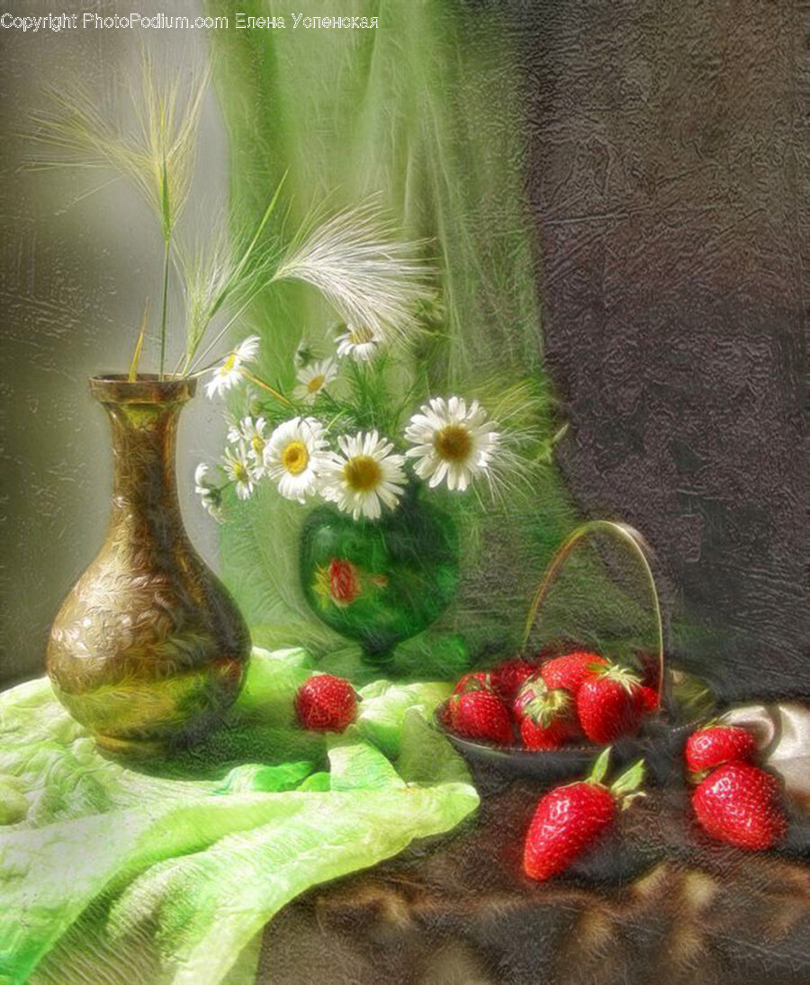 Plant, Strawberry, Fruit, Food, Flower