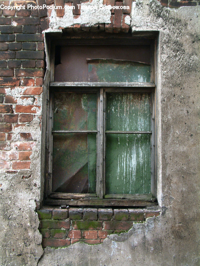 Brick, Window, Fireplace, Hearth, Bunker, Rubble