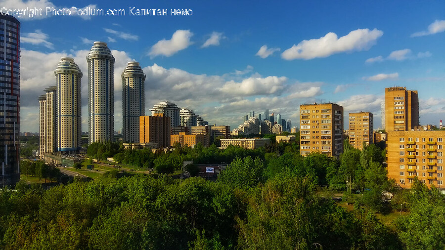 Urban, City, Town, Building, Nature