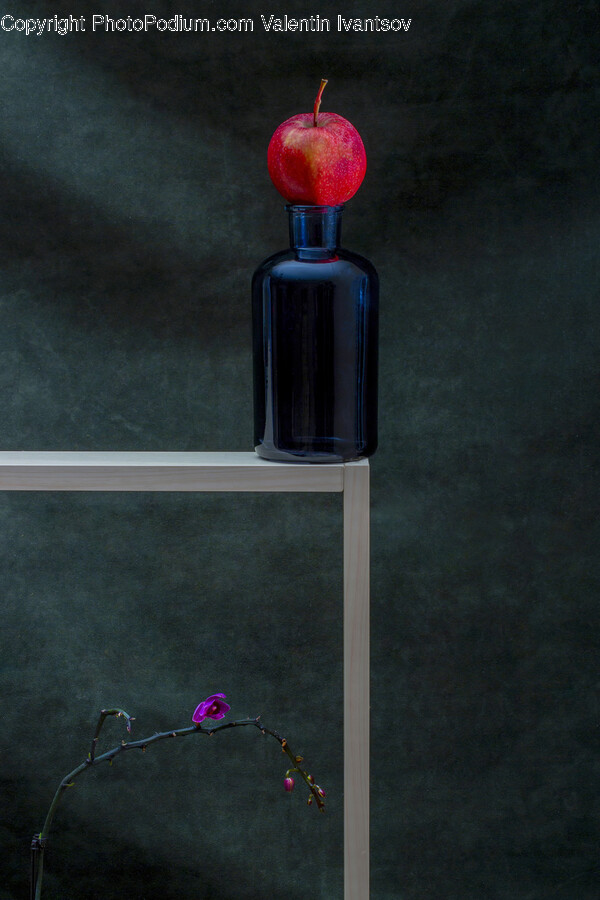 Bottle, Glass, Plant, Shelf, Cosmetics