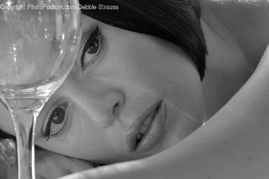 Person, Human, Finger, Glass, Bubble
