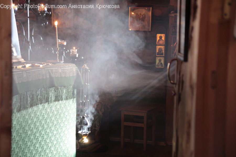 Candle, Smoke, Crowd, Incense, Nature