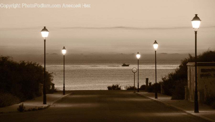 Lamp Post, Boat, Transportation, Vehicle