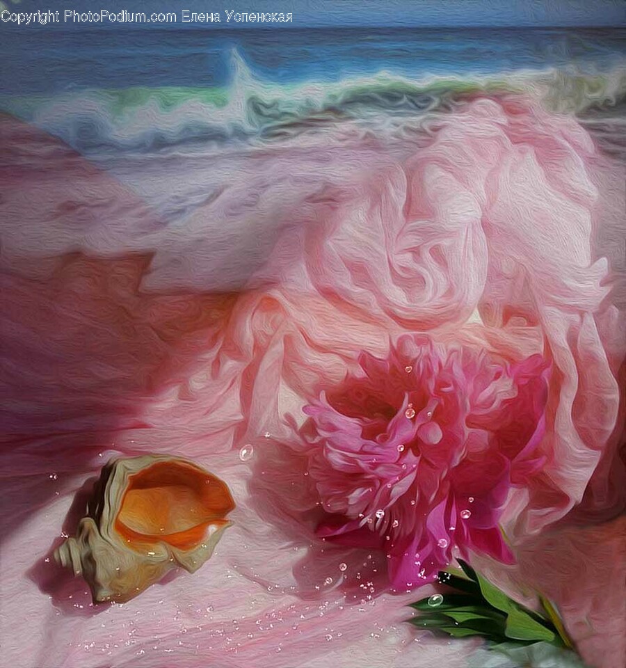 Plant, Flower, Blossom, Painting, Art