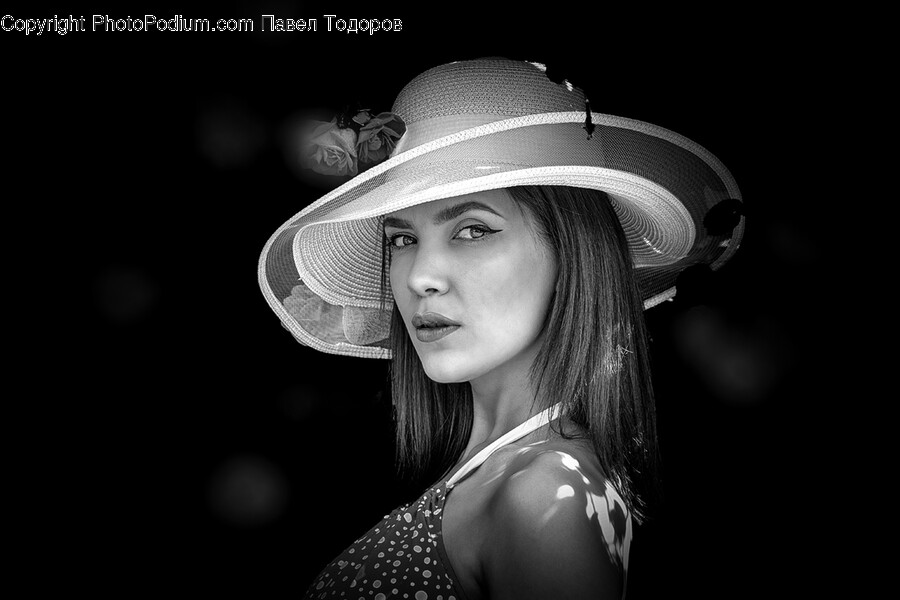 Hat, Clothing, Apparel, Sun Hat, Person
