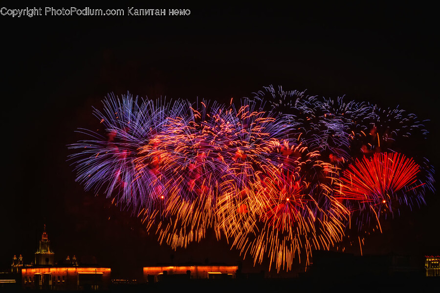 Nature, Outdoors, Night, Fireworks