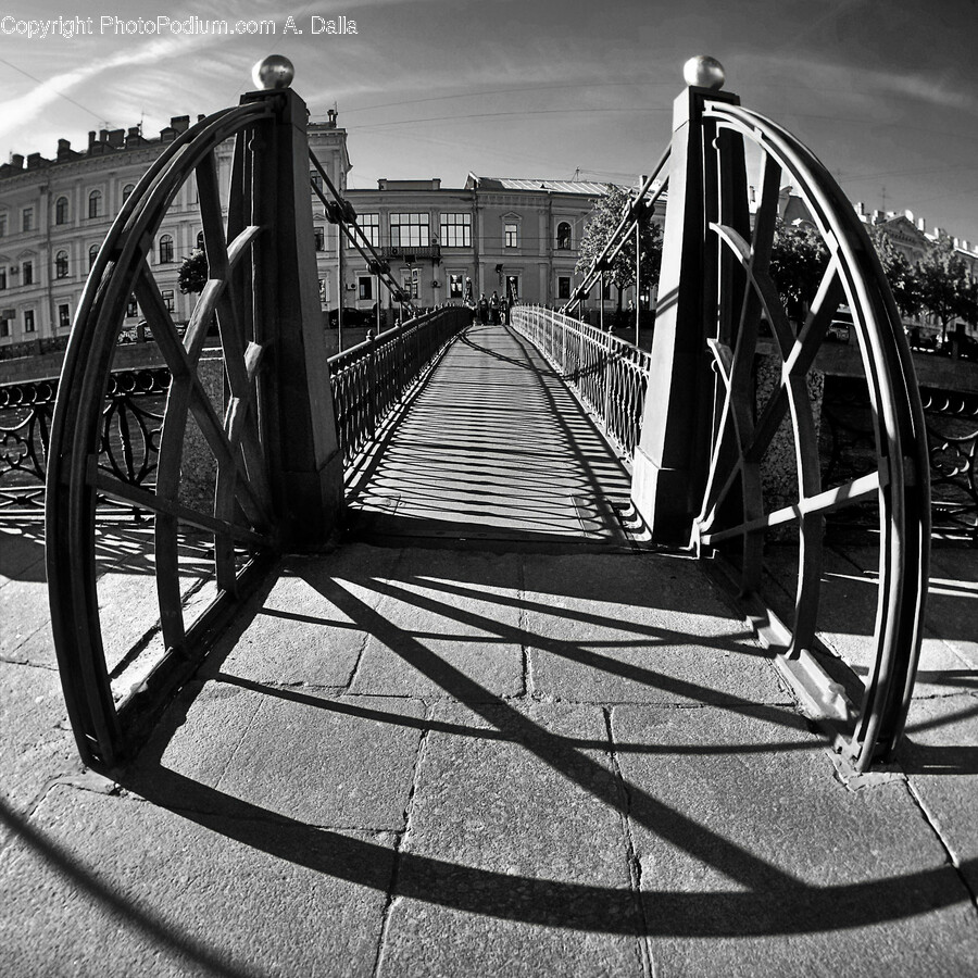 Handrail, Banister, Building, Railing, Fisheye