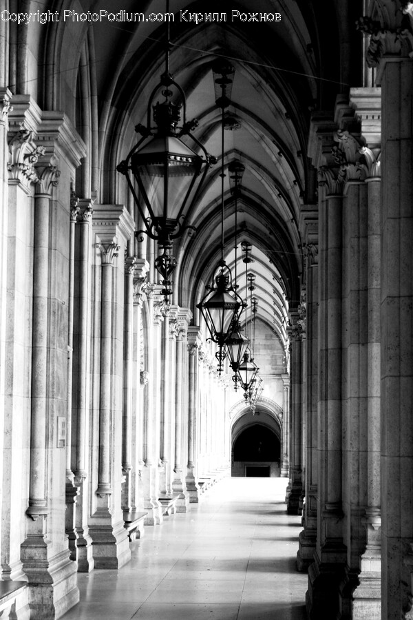 Corridor, Architecture, Building, Indoors, Arch