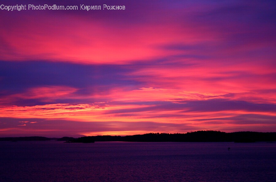 Nature, Outdoors, Sunset, Dusk, Red Sky