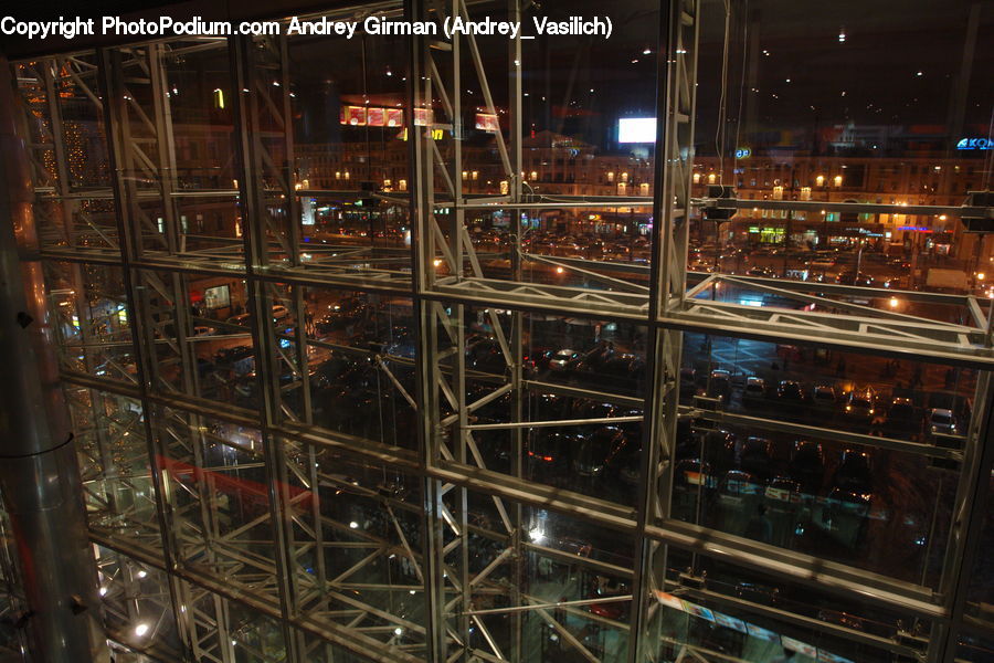 Construction, Scaffolding, City, Downtown, Metropolis, Urban, Lighting
