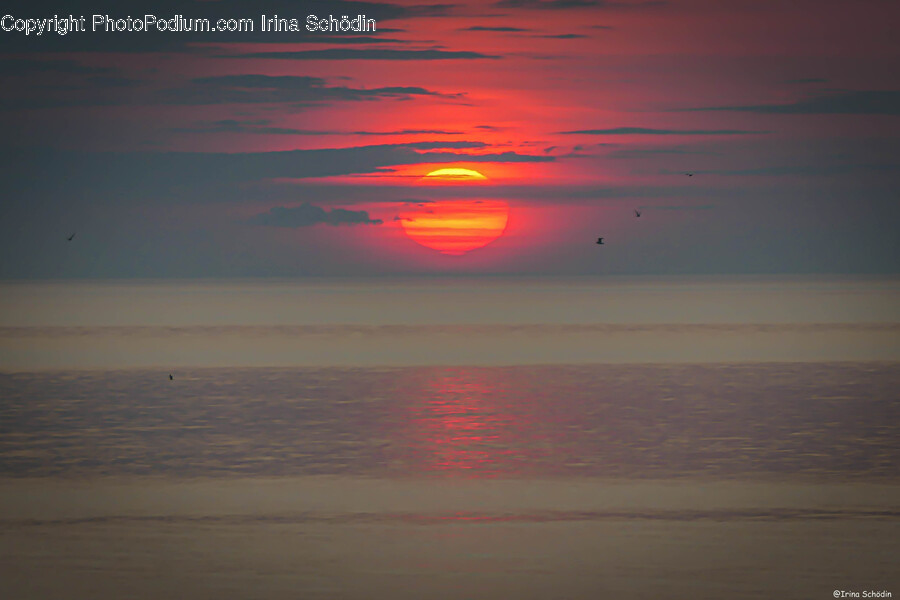 Nature, Outdoors, Sky, Sunset, Red Sky