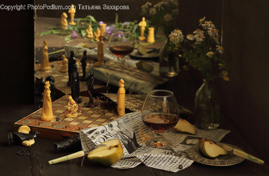 Glass, Goblet, Person, Human, Chess