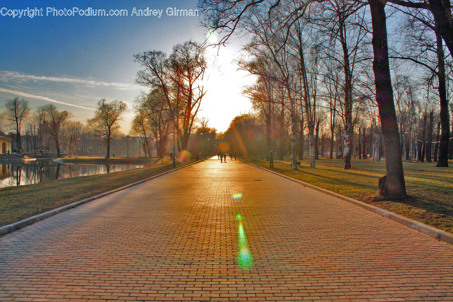 Walkway, Path, Sidewalk, Pavement, Flare
