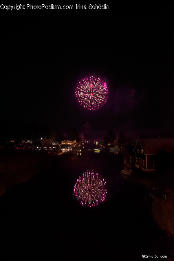 Nature, Outdoors, Fireworks, Night