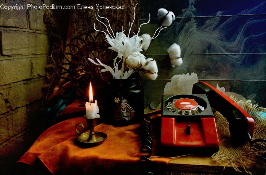 Candle, Home Decor, Furniture, Plant, Meal