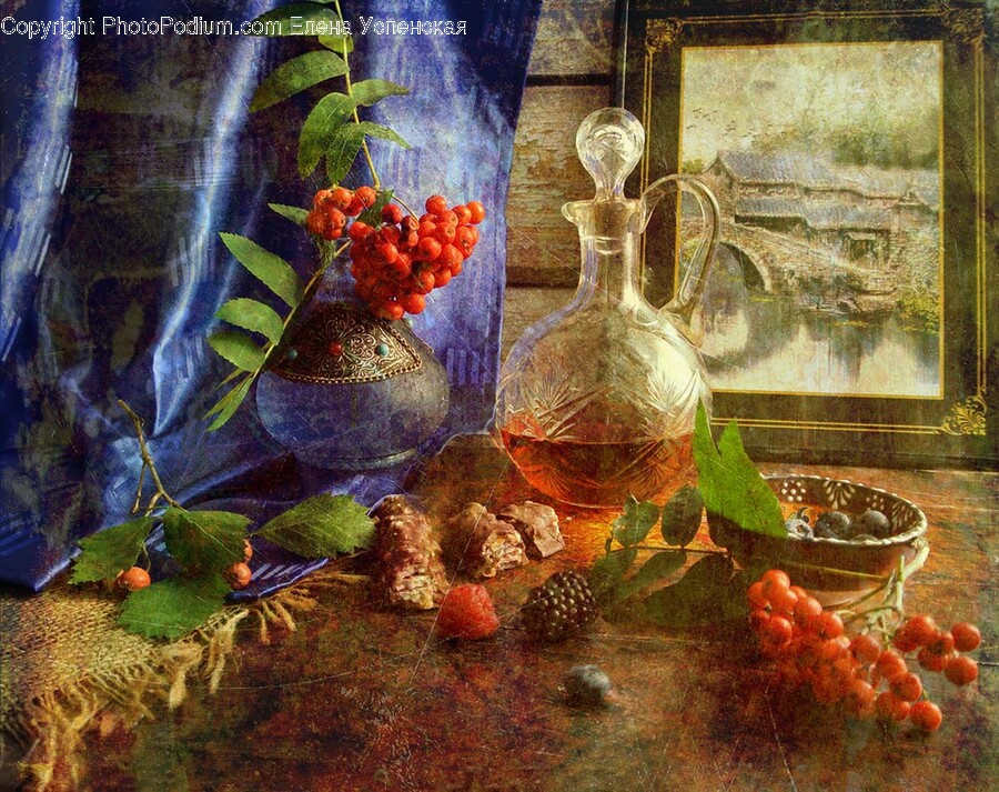 Painting, Art, Plant, Vase, Jar