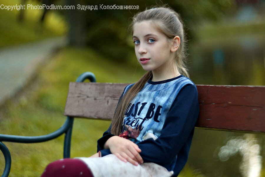 Furniture, Person, Human, Sitting, Park Bench