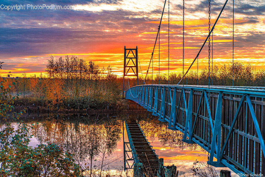 Handrail, Banister, Bridge, Building, Water