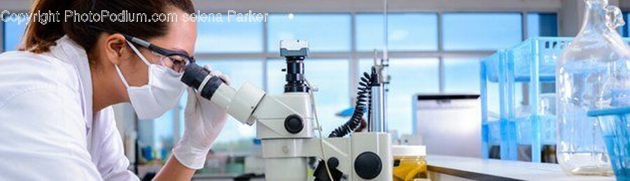Person, Human, Microscope, Monitor, Electronics