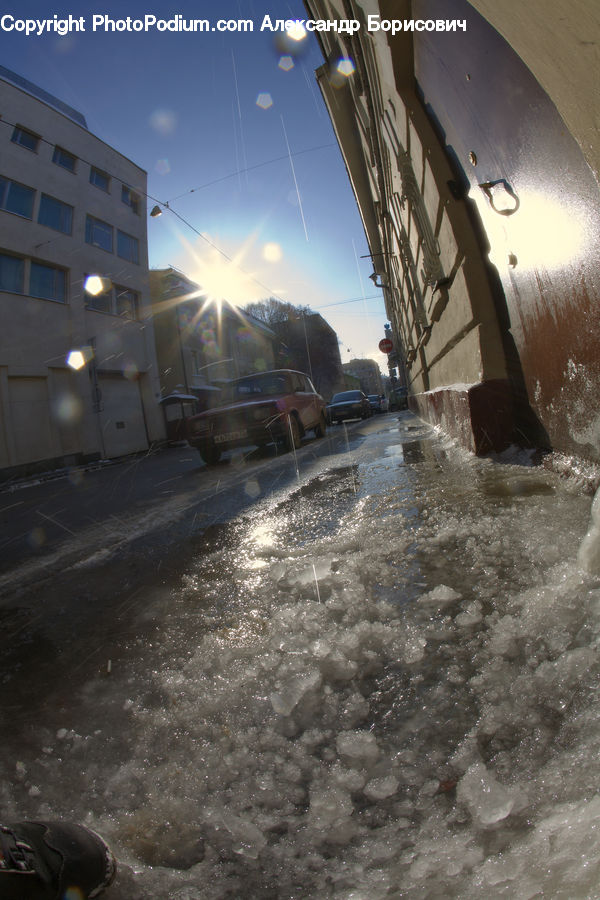 Demolition, Flare, Light, Sunlight, Alley, Alleyway, Road