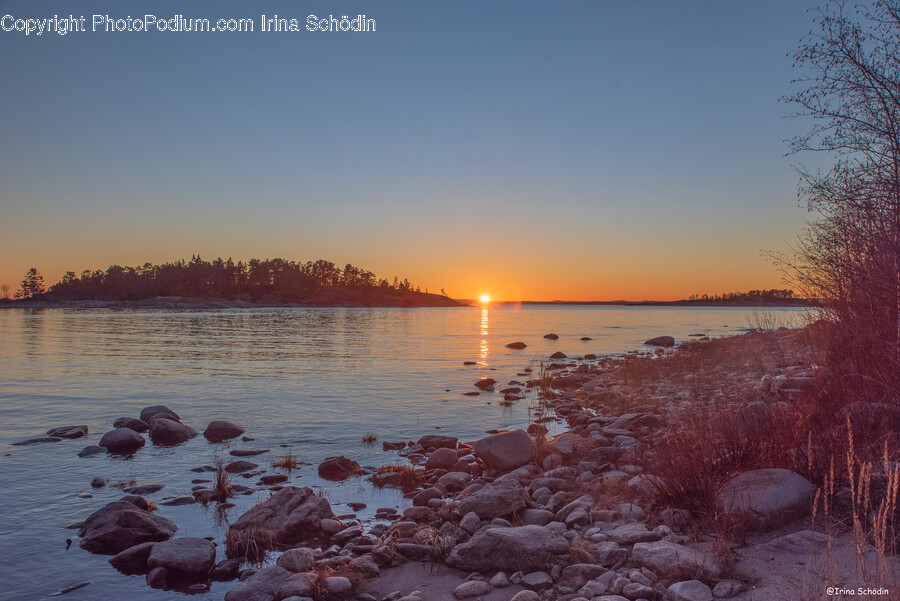 Nature, Outdoors, Sunset, Dusk, Red Sky