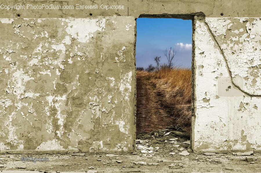Wall, Bunker, Building, Rug, Ruins