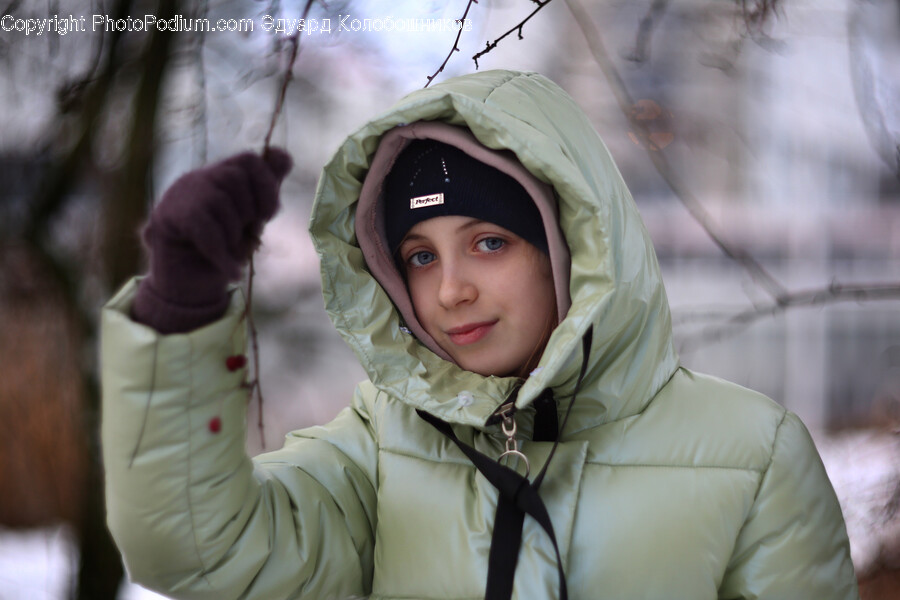 Clothing, Apparel, Hood, Person, Human