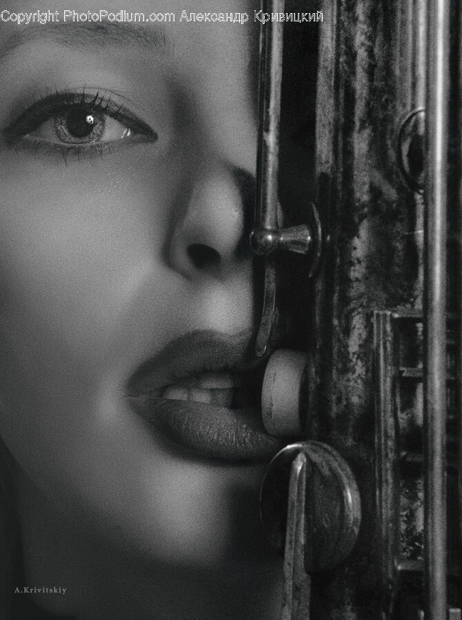 Horn, Brass Section, Musical Instrument, Face, Person