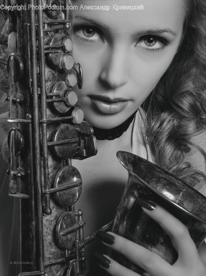 Person, Human, Musical Instrument, Horn, Brass Section