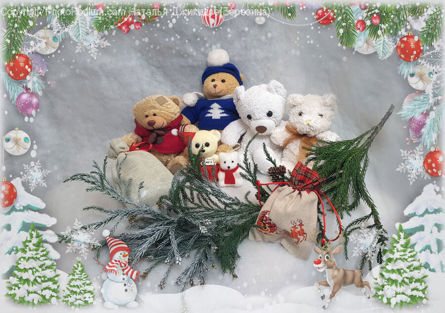 Teddy Bear, Toy, Tree, Plant, Home Decor