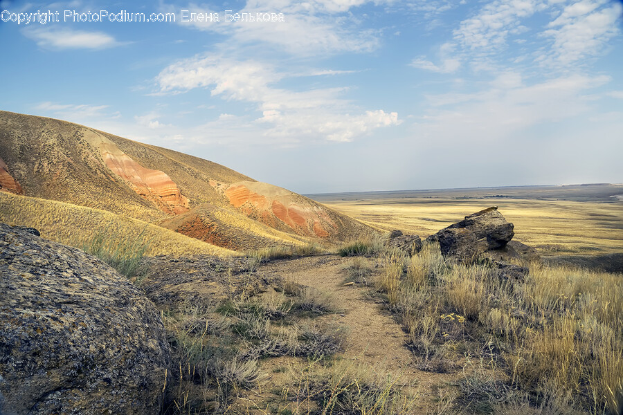 Nature, Outdoors, Grassland, Field, Plateau