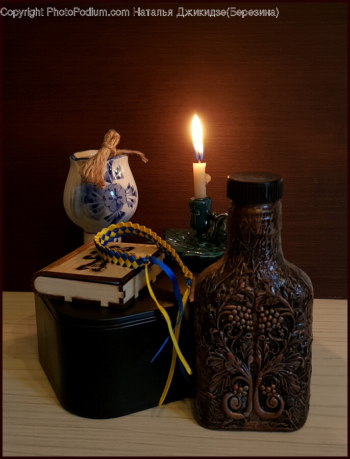 Candle, Glass, Wood, Bird, Animal