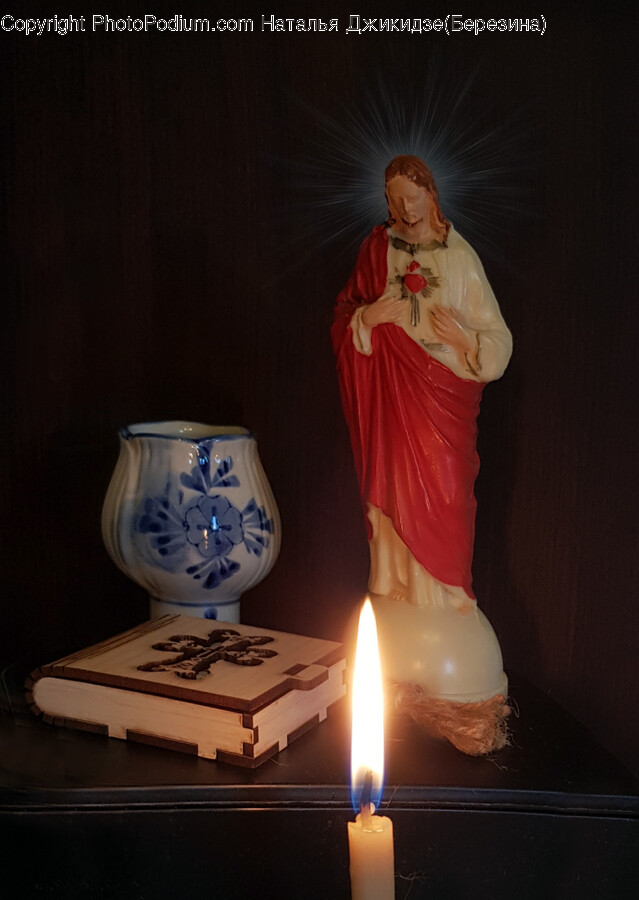 Candle, Person, Human, Fire, Flame