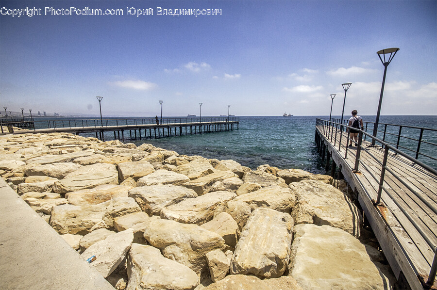 Person, Human, Water, Waterfront, Pier